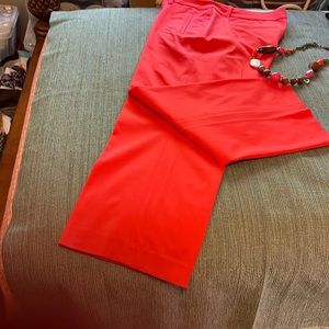 Bright nectarine wide leg crop pants size 12 by Soft Surroundings en trend! NWOT